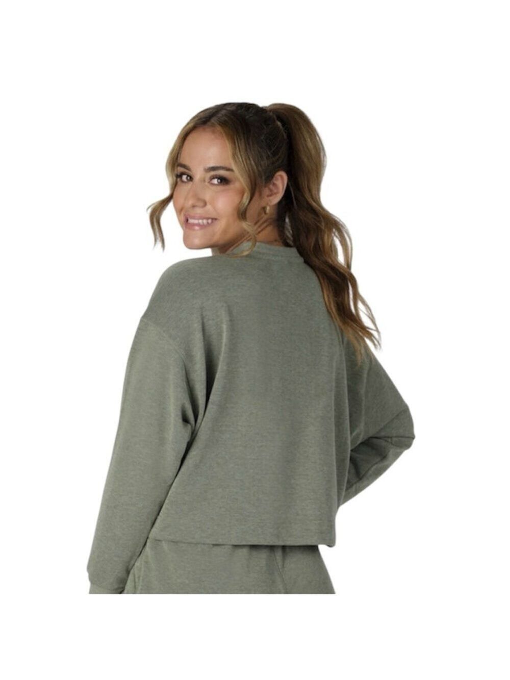 “Might Have To Call In Thicc" French Terry Cropped Sweatshirt Cozy Loungewear - Picture 2 of 3